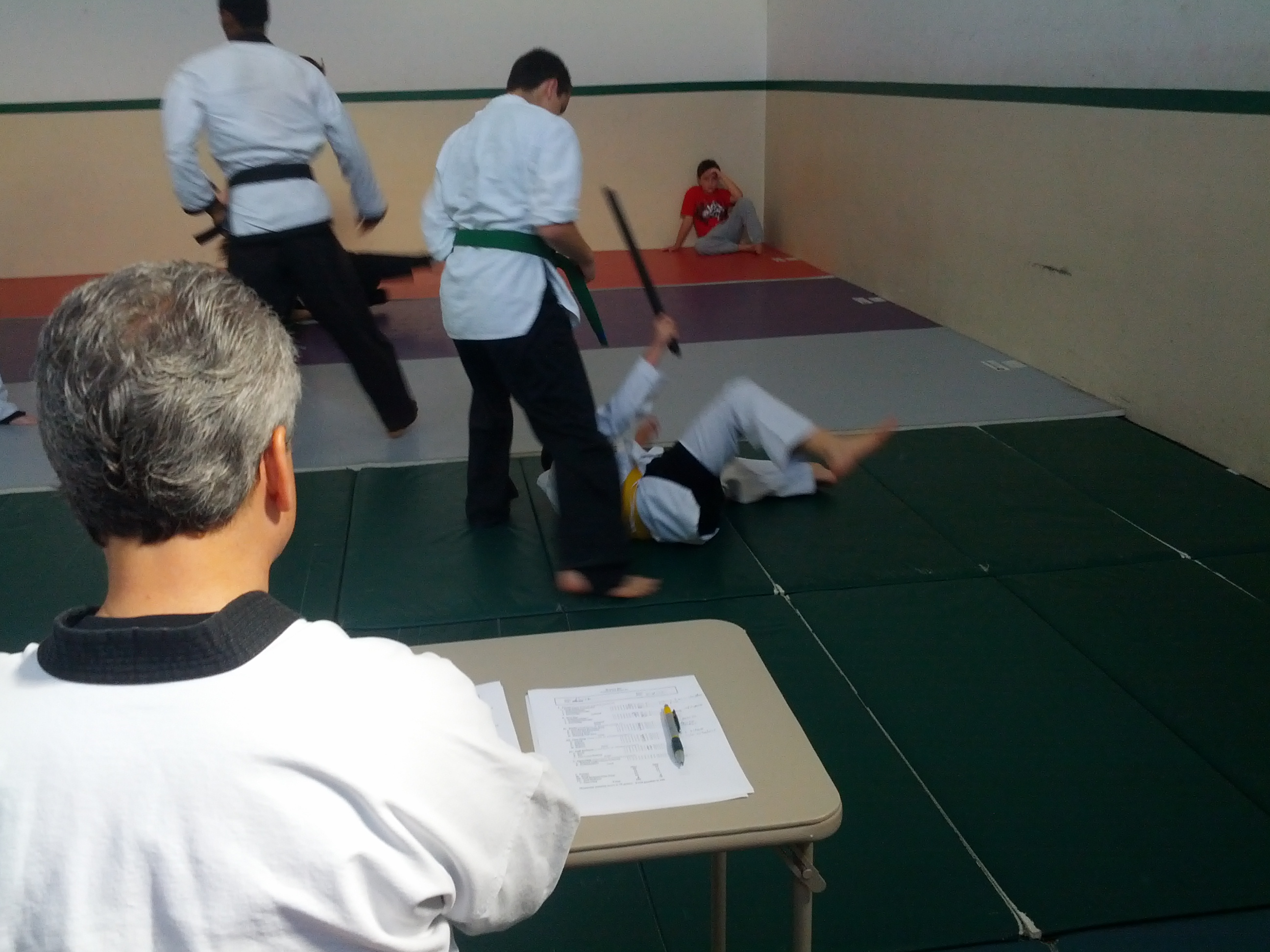 testing taekwondo students