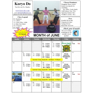 2016 June Calendar