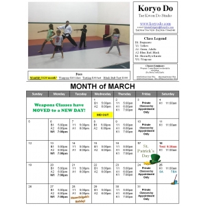 2017-03 March Calendar