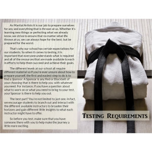 Testing Requirements - Finding a Sponsor [April 2017]